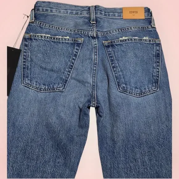 Edwin Jeans Chrissy Rumour Wide Flare Mid-Rise Denim Size 24 NWT Women - Picture 5 of 12